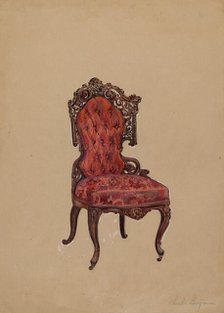 Side Chair, c. 1936. Creator: Charles Garjian.