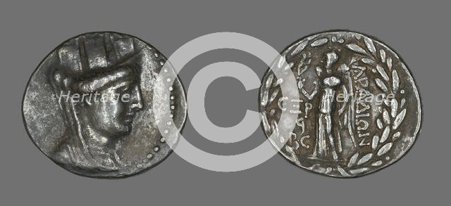Tetradrachm (Coin) Depicting Tyche, 95-94 BCE. Creator: Unknown.