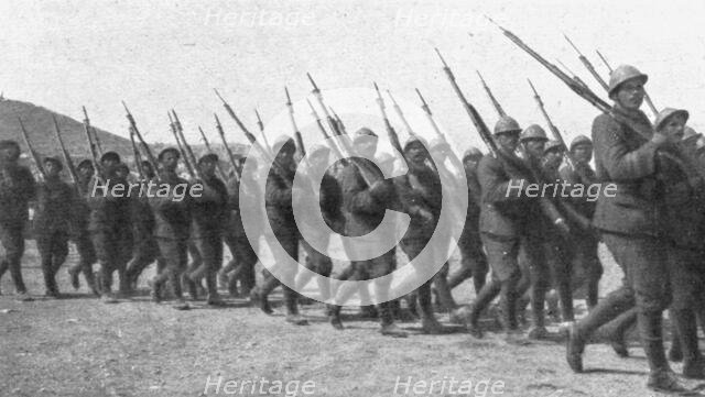 'Les Evenements de Grece; L'armee de Salonique: un regiment cretois, equipe a la francaise..., 1917. Creator: Robert Vaucher.
