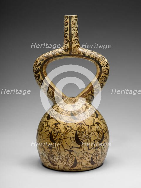 Vessel Depicting the Assault of Bean Warriors, 100 B.C./A.D. 500. Creator: Unknown.