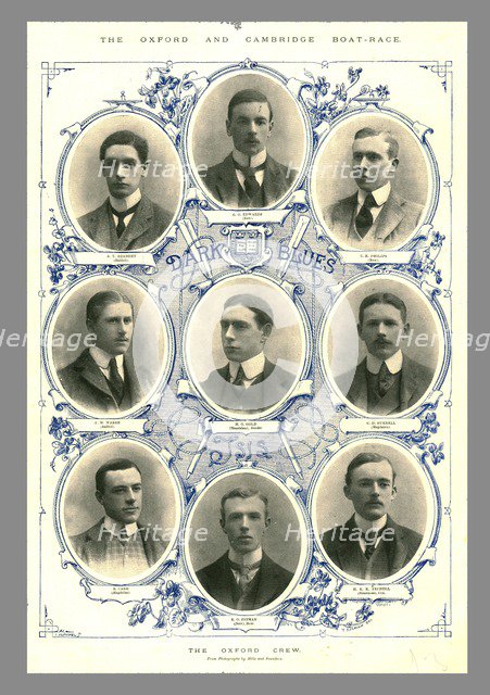 The Oxford Crew, Oxford and Cambridge Boat Race, 1898. Creator: Hills and Saunders.