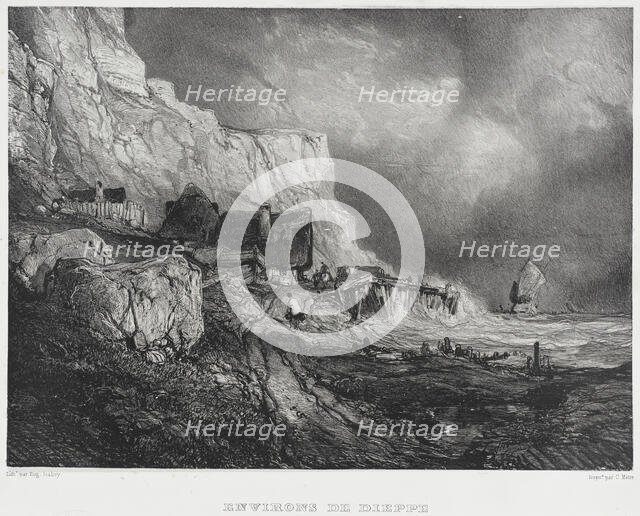 Near Dieppe, 1833. Creators: Thomas McLean, Eugene Isabey.