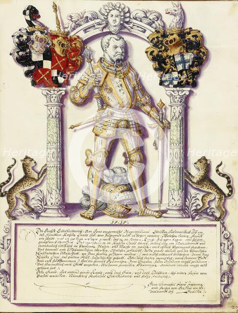 Eitelfriedrich VI Hohenzollern; Chronicle of the Hohenzollern Family, about 1572. Creator: Jorg Ziegler.