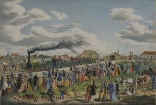 Opening of the Munich-Augsburg railway on September 1st, 1839, 1839. Creator: Kraus, Gustav (1804-1852).
