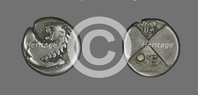 Hemidrachm (Coin) Depicting a Lion, late 5th century BCE. Creator: Unknown.