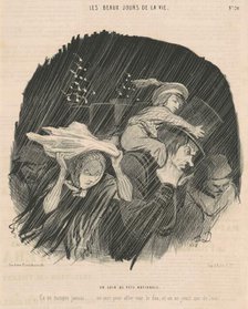 Un soir de fête nationale, 19th century. Creator: Honore Daumier.