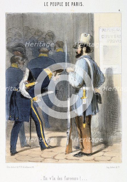 Cartoon relating to the Paris Commune, 1870s.  Artist: Anon