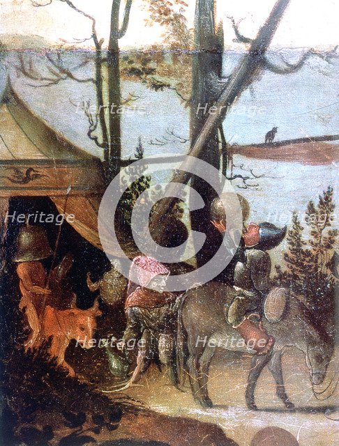 'Landscape scene, legend of Saint Christopher', c1520-1559. Artist: Jan Mandyn