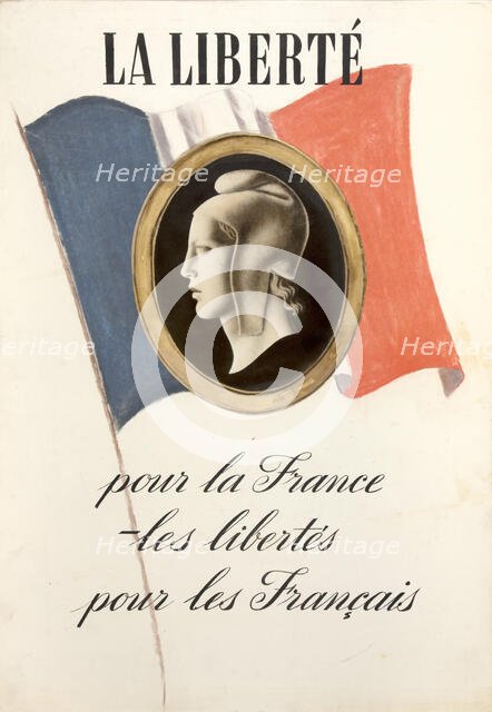 'Freedom for France - freedom for the French', World War II poster, 1940. Creator: Unknown.