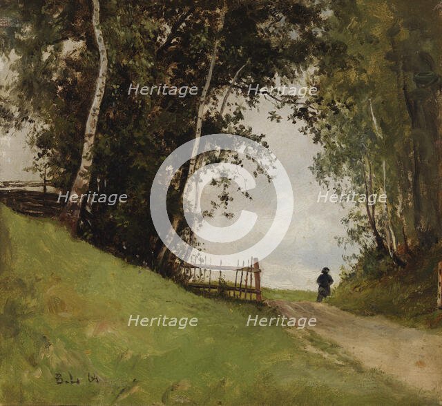 Landscape with Birch Trees, 1864. Creator: Berndt Lindholm.