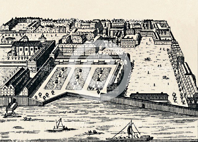 'The Temple from the Thames', c1650, (1903). Artist: Unknown.