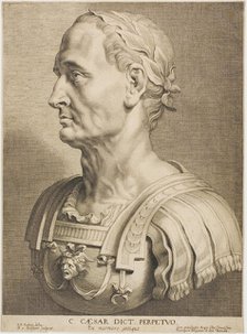 Julius Caesar, Perpetual Dictator, from Twelve Famous Greek and Roman Men, c. 1633. Creator: Boetius Adams Bolswert.