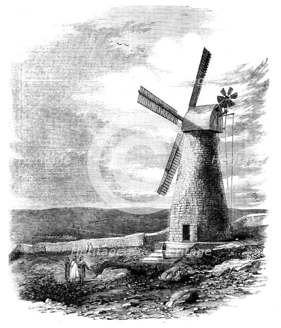 The First Windmill at Jerusalem, 1858. Creator: Unknown.