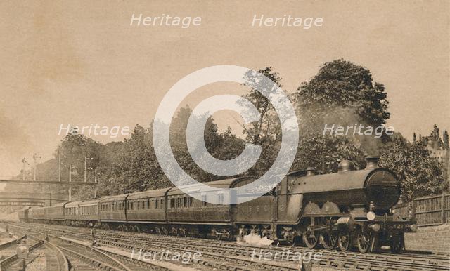 'Down Brighton Express near South Croydon. Engine 4-4-2, No. 421', c1920.  Creator: Unknown.