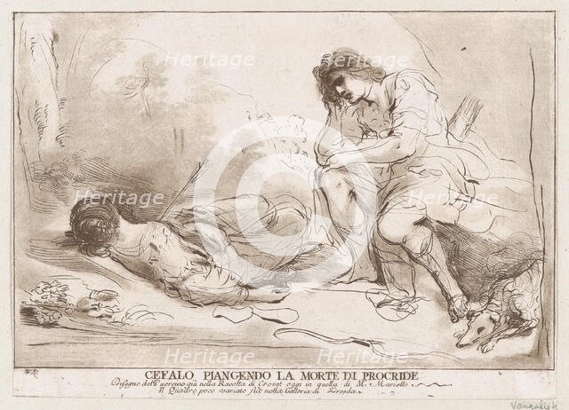 Cephalus and Procris, 1764-98. Creator: Vincenzio Vangelisti.