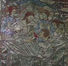Detail of embroidered vestments depicting the Last Supper, 14th century. Artist: Unknown