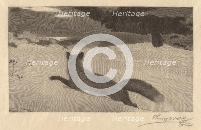 Winter, the Fox Hunt. Creator: Henry Wolf.