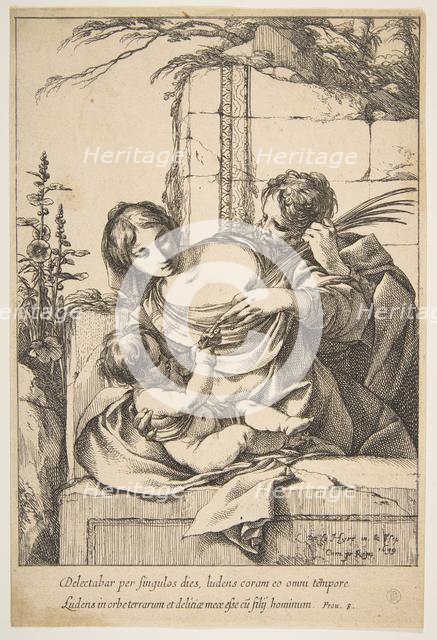 Holy Family with Palm, 1639. Creator: Laurent de la Hyre.