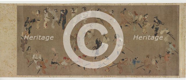 Dancing the Bon Odori, Edo period, second quarter, 17th century. Creator: Unknown.