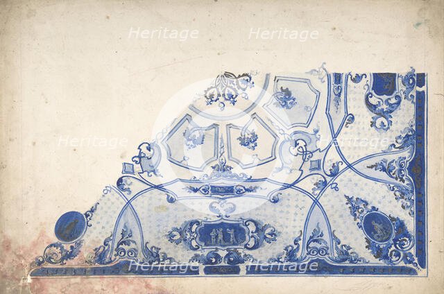 Design for a Painted Ceiling, 1800-1900. Creator: Anon.