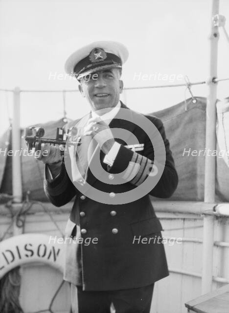 Vourekas, Captain, on his ship, 1929 Creator: Arnold Genthe.