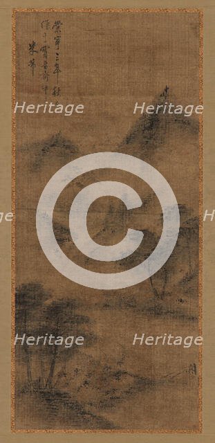 Landscape: mountain peaks and stream, Ming dynasty, 1368-1644. Creator: Unknown.