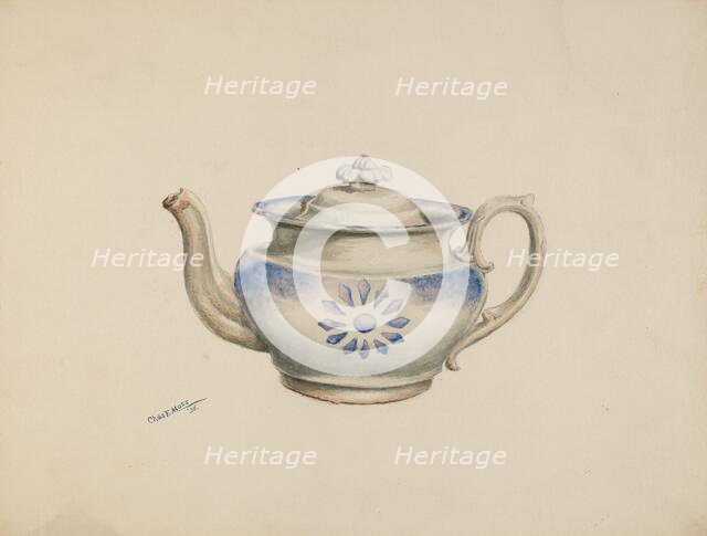 Teapot, 1938. Creator: Charles Moss.