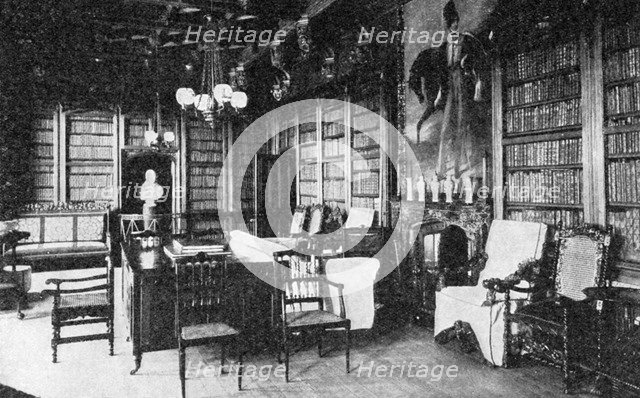 'The Library, Abbotswood', 1923.Artist: WA Mansell & Co