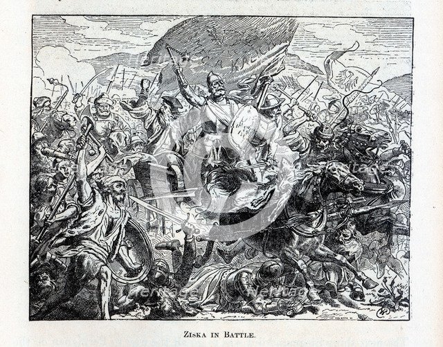 Ziska in Battle, 1882. Artist: Anonymous  