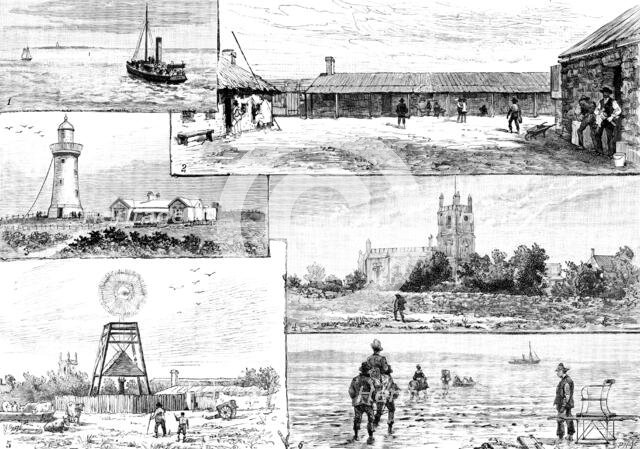 Robben Island, Capetown Harbour, the Colonial Government Asylum for Lepers, 1890. Creator: P Naumann.