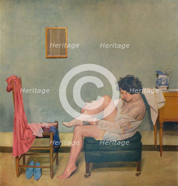 'Girl Dressing', c20th century (1933). Artist: William Rothenstein.