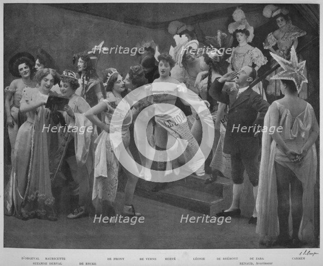 'En Scene Pour Le Trois!', 1900. Artist: Unknown.