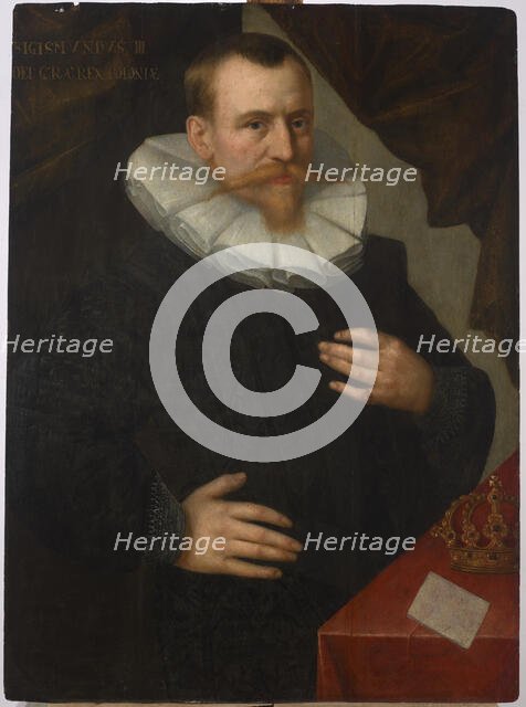Portrait of Sigismund III Vasa (1566-1632), 17th century. Creator: Unknown.