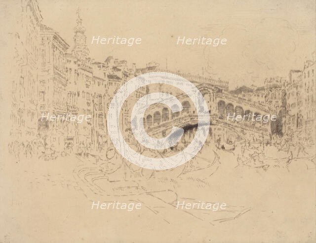 The Rialto, Venice, 1883. Creator: Joseph Pennell.