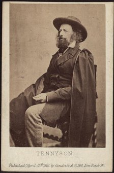 Portrait of Alfred, Lord Tennyson (1809-1892), 1861. Creator: Anonymous.