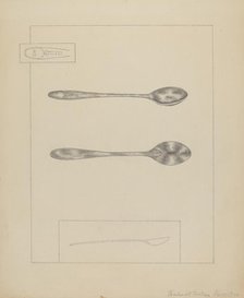 Silver Teaspoon, 1935/1942. Creator: Frederick Jackson.