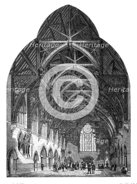 The entrance hall of the new Assize Courts at Manchester, 1864. Creator: Mason Jackson.