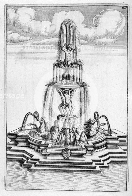Fountain design, 1664. Artist: Georg Andreas Bockler