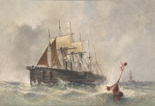 Launching the Buoy from the Bow of the Great Eastern on August 8th, 1865, 1865-66. Creator: Robert Charles Dudley.