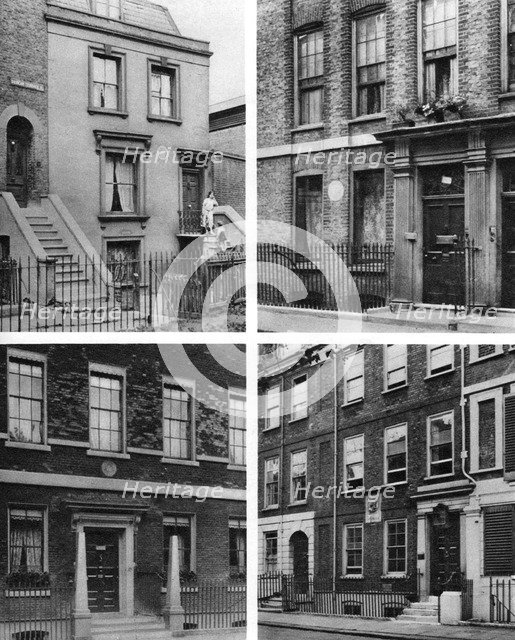 Four London houses of famous men, London, 1926-1927. Creator: McLeish.