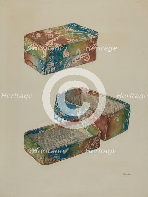 Pa. German Wallpaper Box, c. 1937. Creator: Edward W. Buechner.