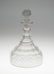 Decanter with Stopper, England, c. 1800. Creator: Unknown.