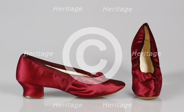 Evening slippers, probably French, ca. 1890. Creator: Unknown.