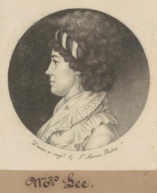 Temperance Hedge Lee, 1799. Creator: Charles Balthazar Julien Févret de Saint-Mémin.