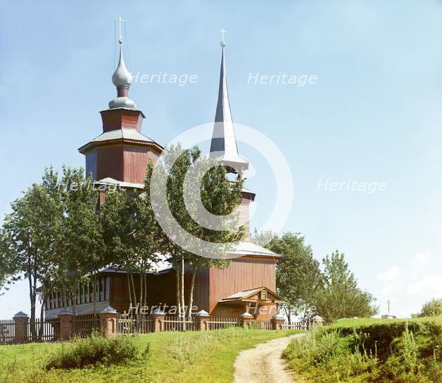 Church of Saint John the Theologian, on Ishna, three versts from Rostov, 1911. Creator: Sergey Mikhaylovich Prokudin-Gorsky.