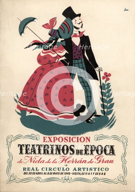 Programme for the period teatrinos exhibition in the Real Círculo Artístico. Barcelona, 1948.