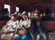 'The Third Class Carriage', c1863-1865. Artist: Honoré Daumier