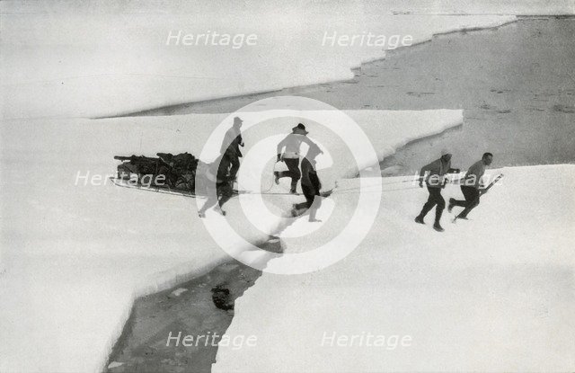 'The Relief of the Western Party by the 'Terra Nova'', 18 February 2012, (1913). Artist: Herbert Ponting.