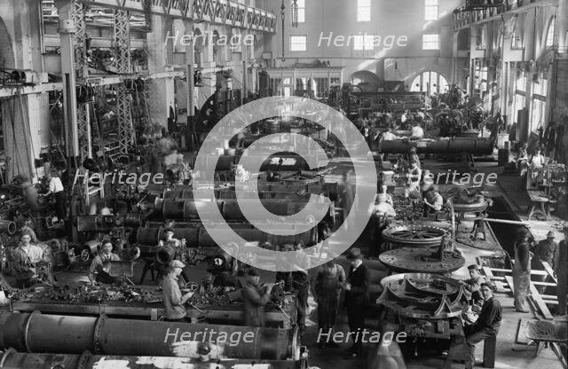 Navy Yard, U.S., Washington - Torpedo Shop, 1917. Creator: Harris & Ewing.