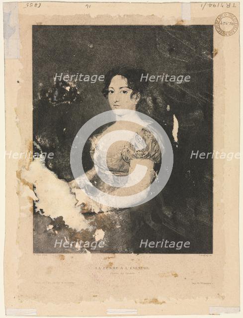 La femme à léventail, after Goya (verso), 1900. Creator: Alexander Claude Louis Lavalley (French, 1862-1927).